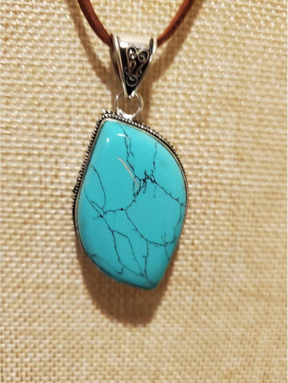 925 turquoise Necklace - Picture 7 of 12